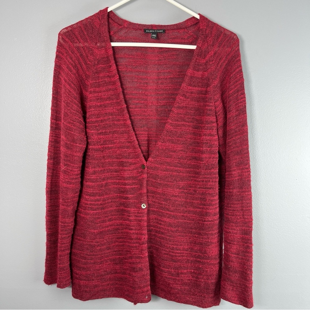 Eileen Fisher Deep Red Women's Cardigan